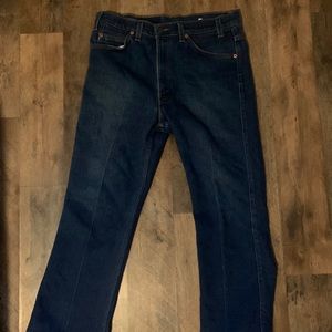 orange tan levi jeans